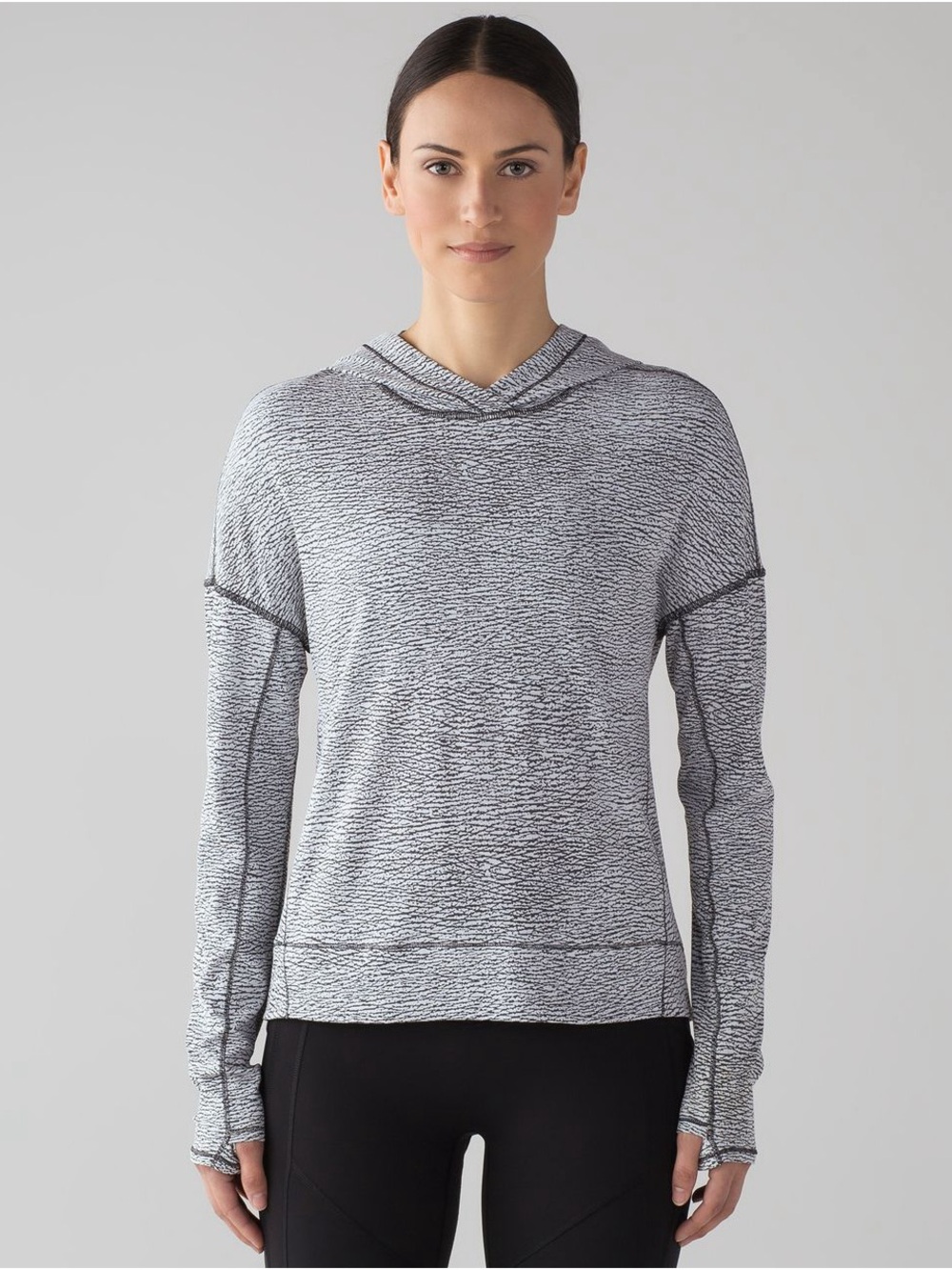 Lululemon Size 4 Squad Goals Hoodie
Sheer Luon Pebble Jacquard V1 White Black